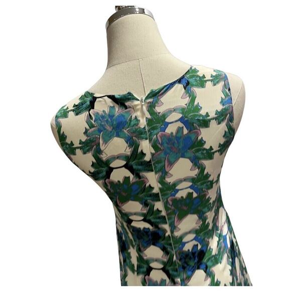 M Missoni Multicolor Blue Green Floral Silk Sleeveless Mini Dress 36/US 6/Small - Picture 5 of 15